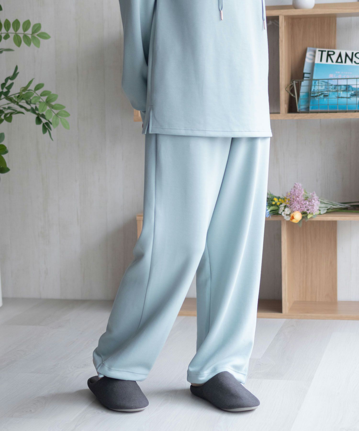 NAVY  ポンチ素材 もちもちスウェット上下セット レディース商品サムネイル-5