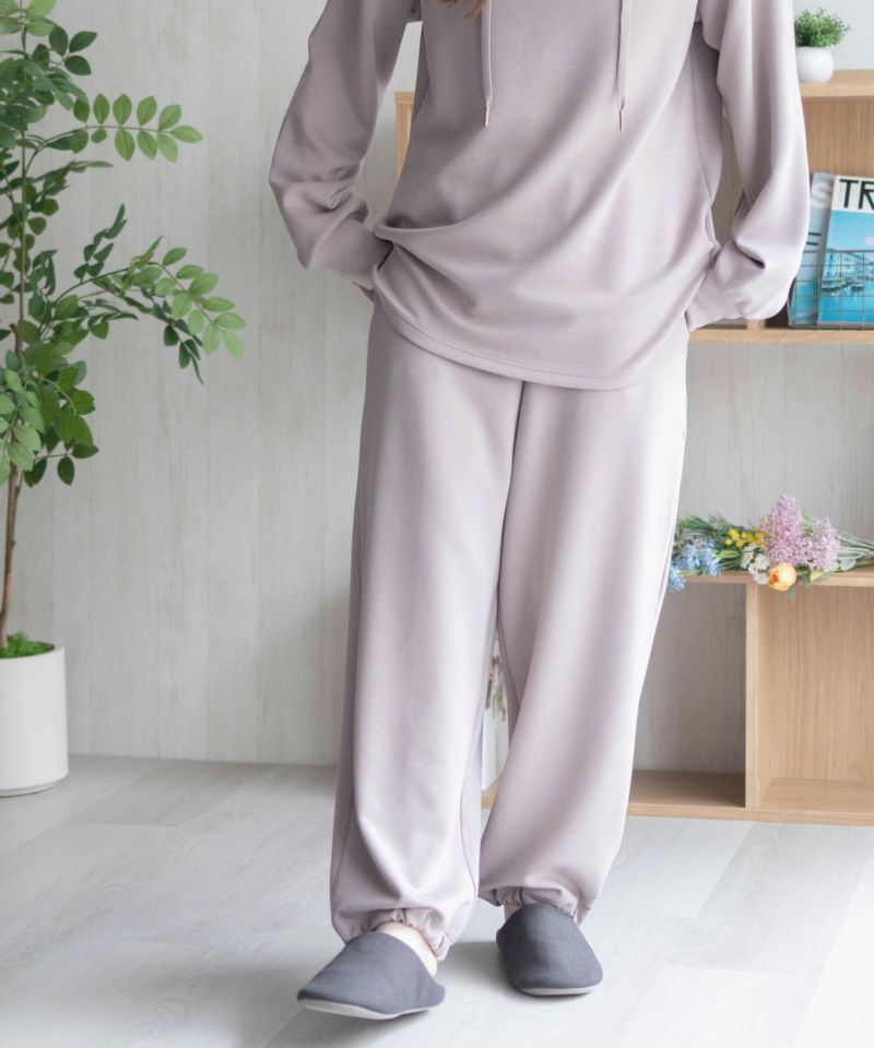 NAVY  ポンチ素材 もちもちスウェット上下セット レディース商品画像-18