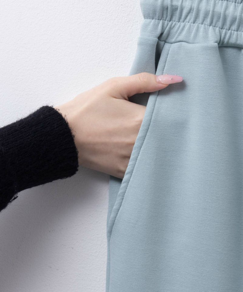 NAVY  ポンチ素材 もちもちスウェット上下セット レディース商品画像-35