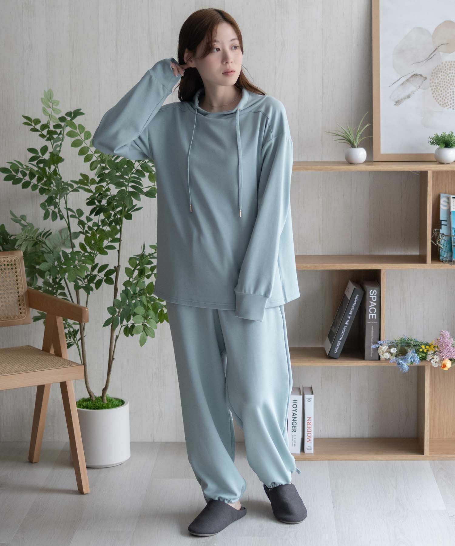 NAVY  ポンチ素材 もちもちスウェット上下セット レディース商品サムネイル-38