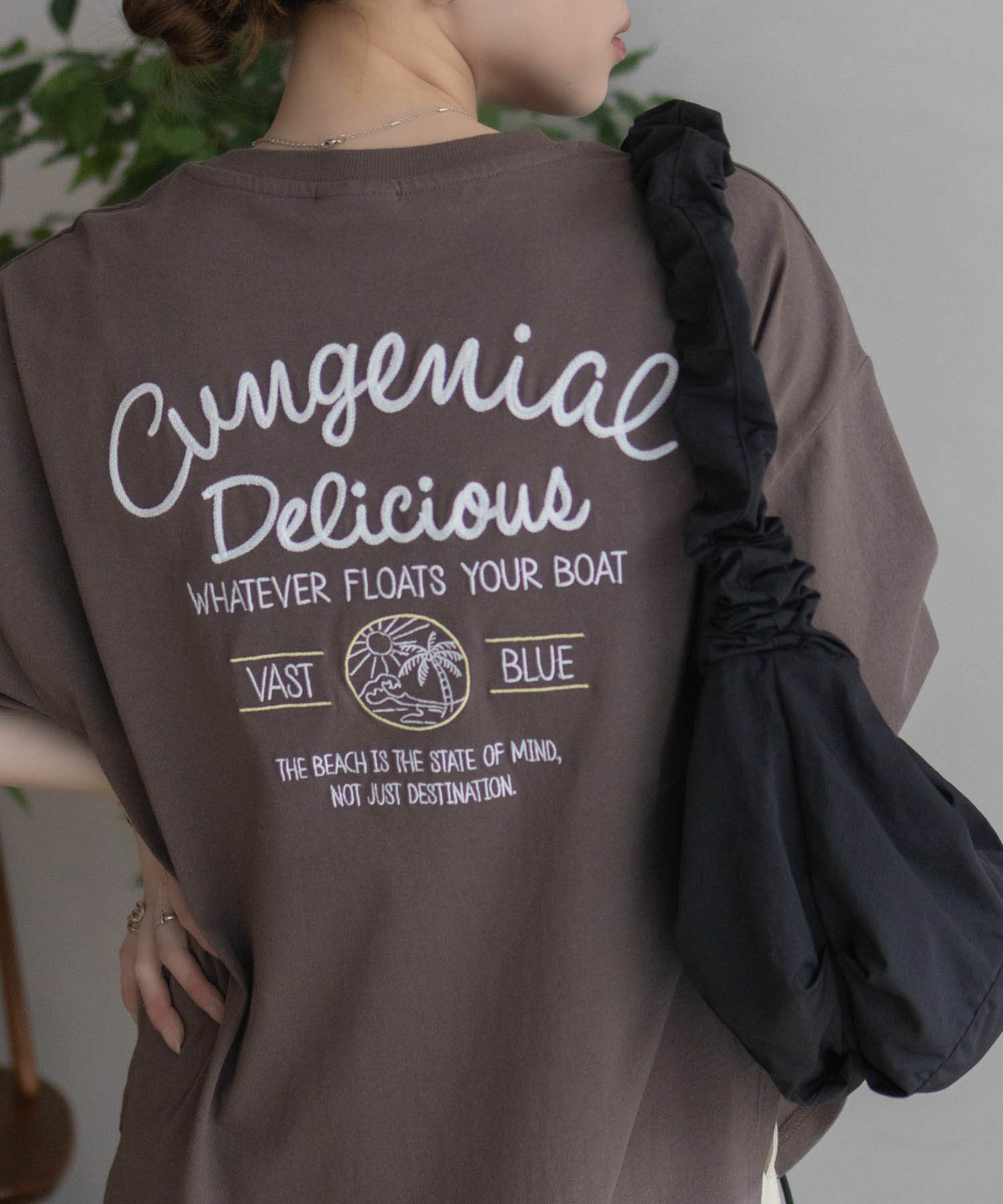 UNDERWRAPS 刺繍ラウンドビッグTシャツ レディース ネコポス 対応商品