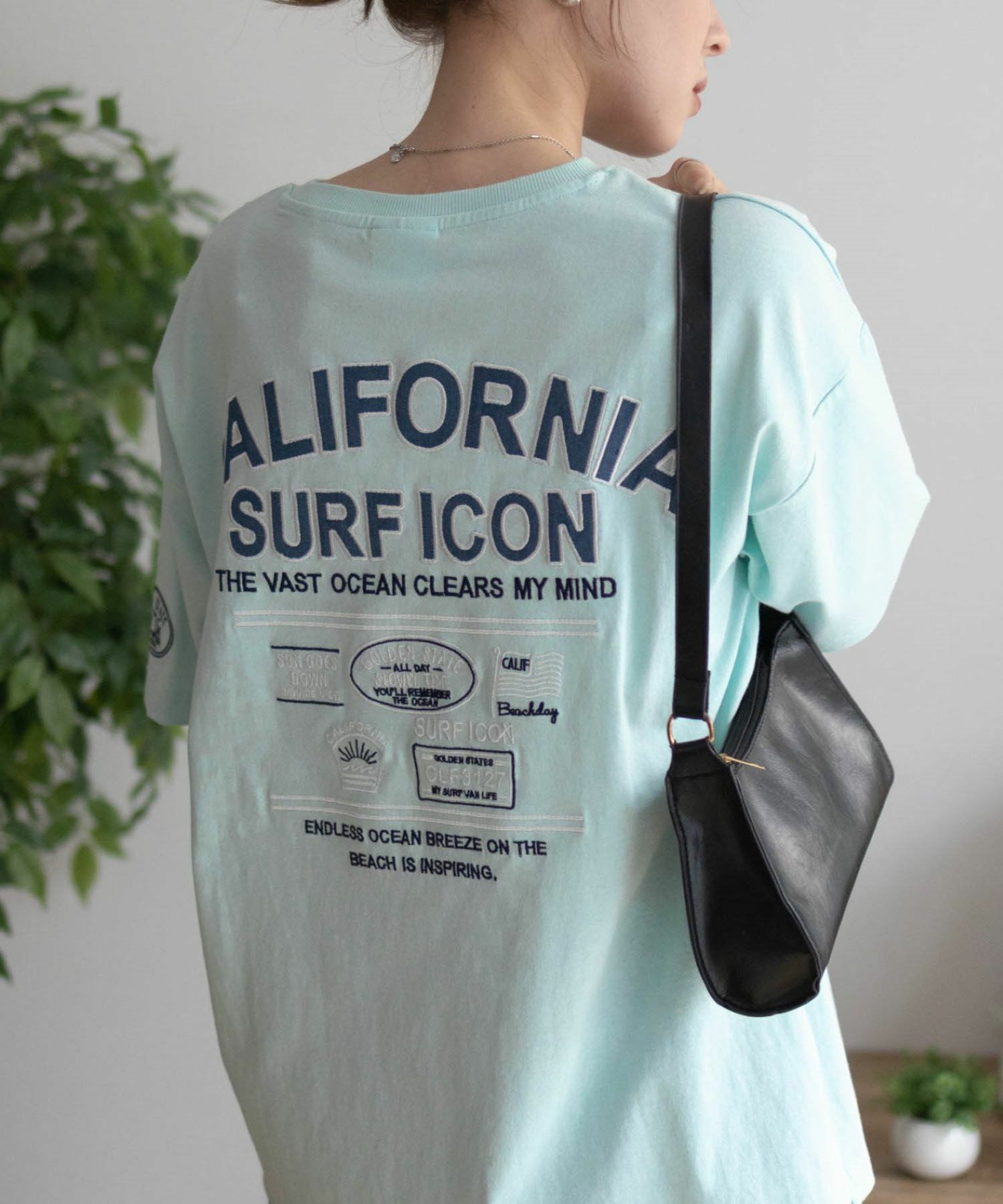 UNDERWRAPS デニム貼り付けスリットビッグTシャツ レディース メール便 対応商品商品サムネイル-1