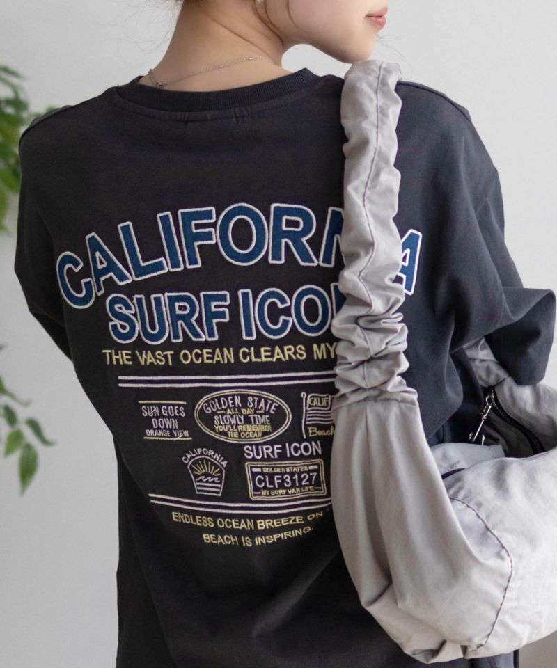 UNDERWRAPS デニム貼り付けスリットビッグTシャツ レディース メール便 対応商品商品画像-13