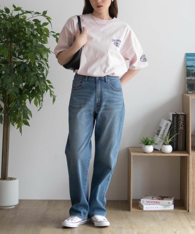 UNDERWRAPS デニム貼り付けスリットビッグTシャツ レディース メール便 対応商品商品画像-20