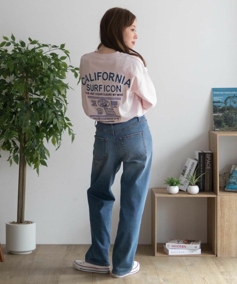 UNDERWRAPS デニム貼り付けスリットビッグTシャツ レディース メール便 対応商品商品画像-39