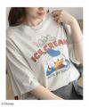 Disney ドナルドダック / プリント刺繍Tシャツ レディース ネコポス 対応商品