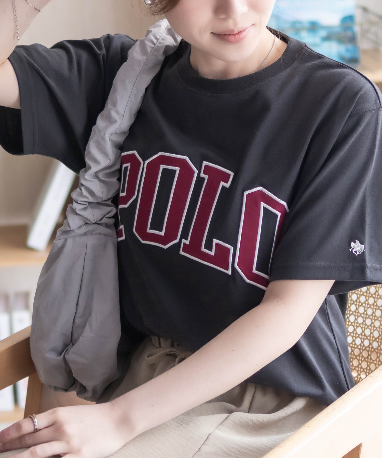 POLO BCS  ワッペンクロップドTシャツ レディース メール便 対応商品商品画像-11