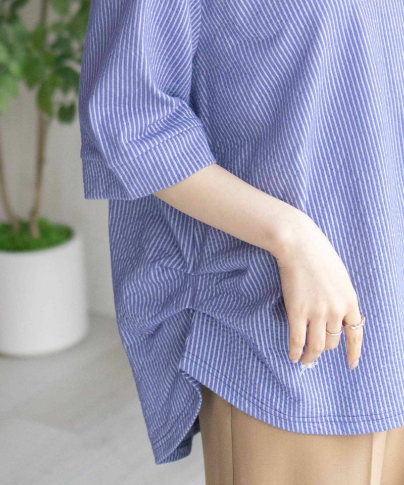 nAvy 襟付きスキッパープルオーバー レディース商品画像-6