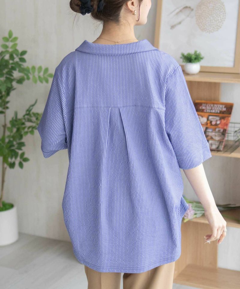 nAvy 襟付きスキッパープルオーバー レディース商品画像-9