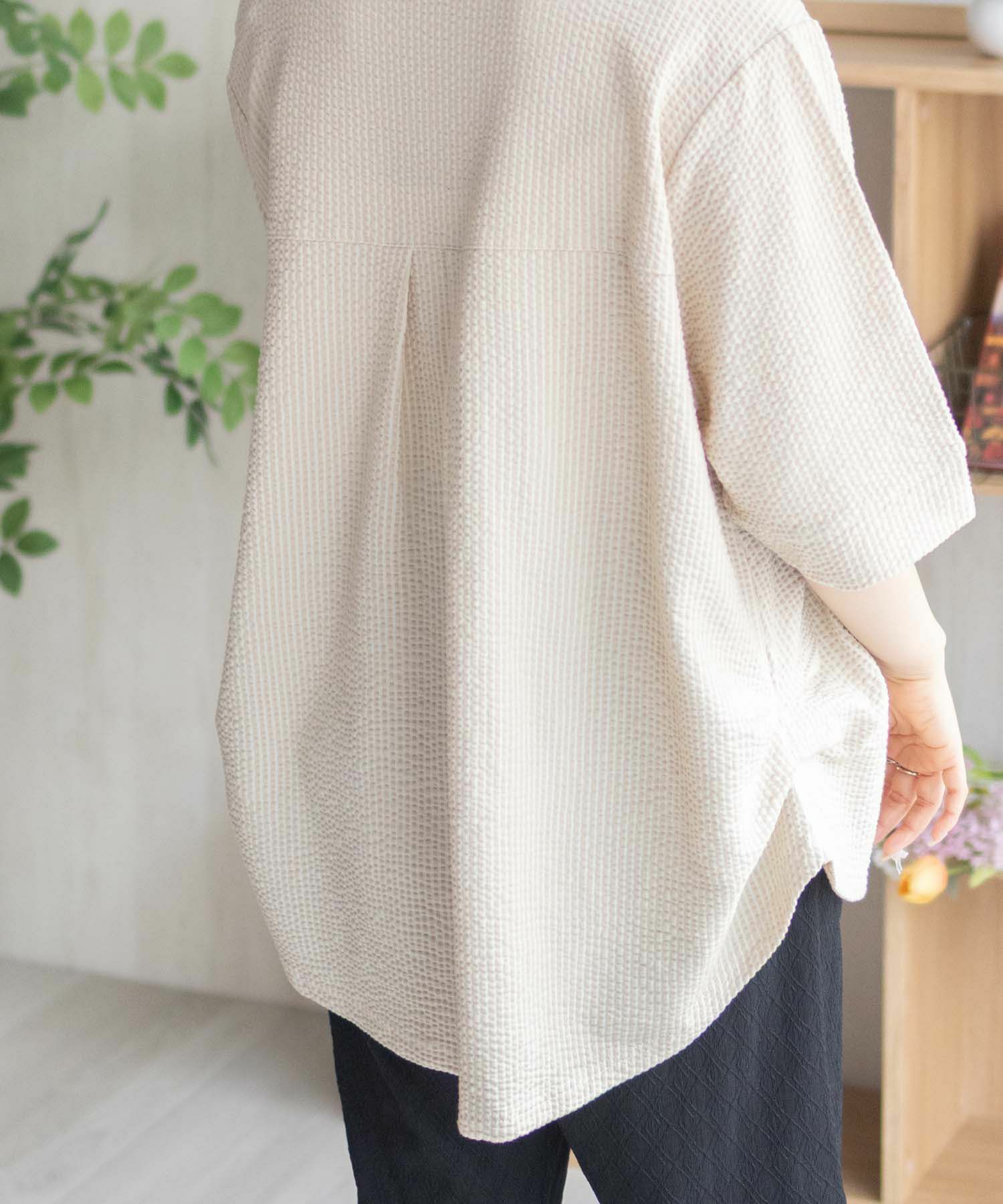 nAvy 襟付きスキッパープルオーバー レディース商品画像-18