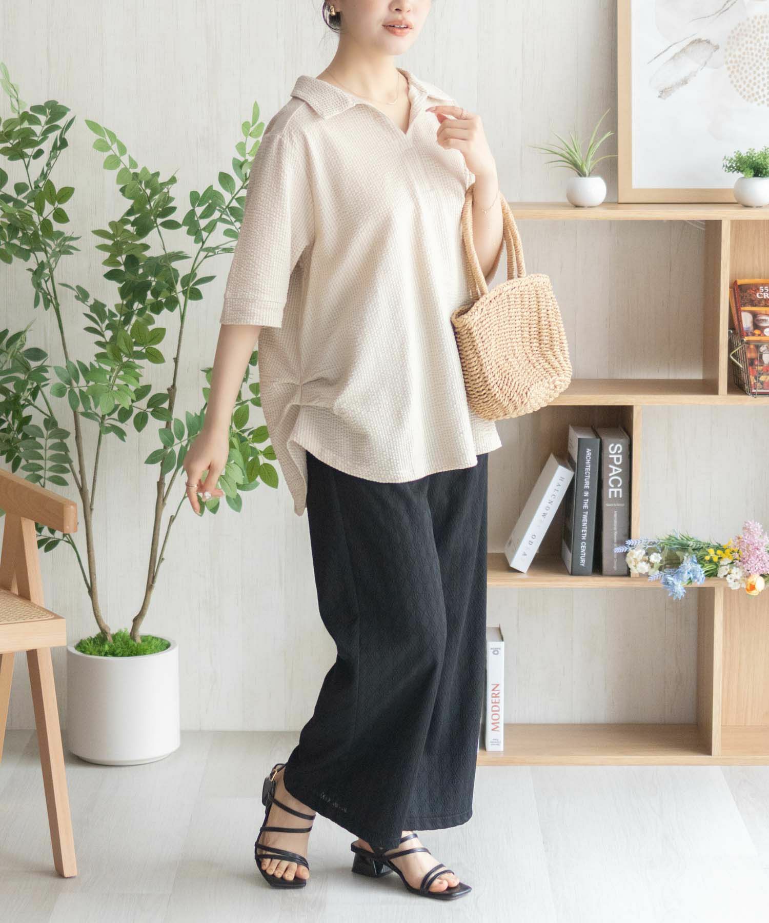 nAvy 襟付きスキッパープルオーバー レディース商品画像-20