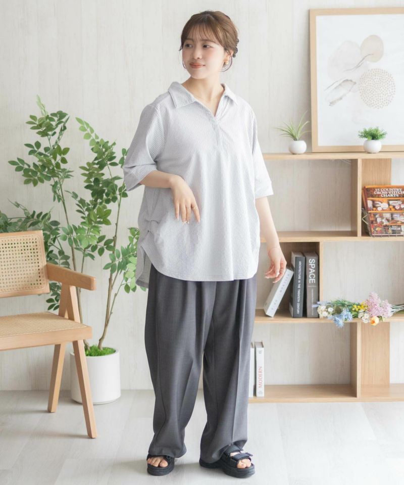 nAvy 襟付きスキッパープルオーバー レディース商品画像-31