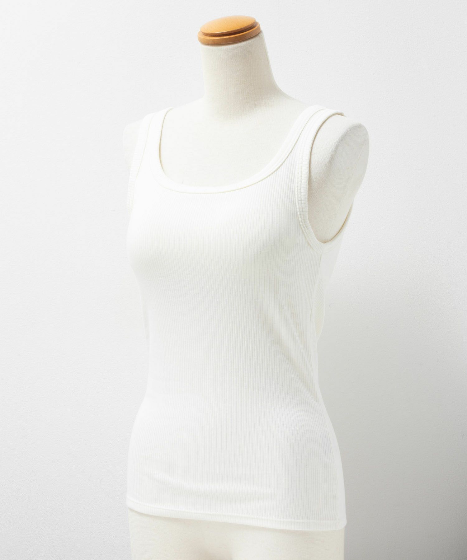 nAvy ハピ楽 カップ付きリブスクエアタンクトップ レディース商品画像-21