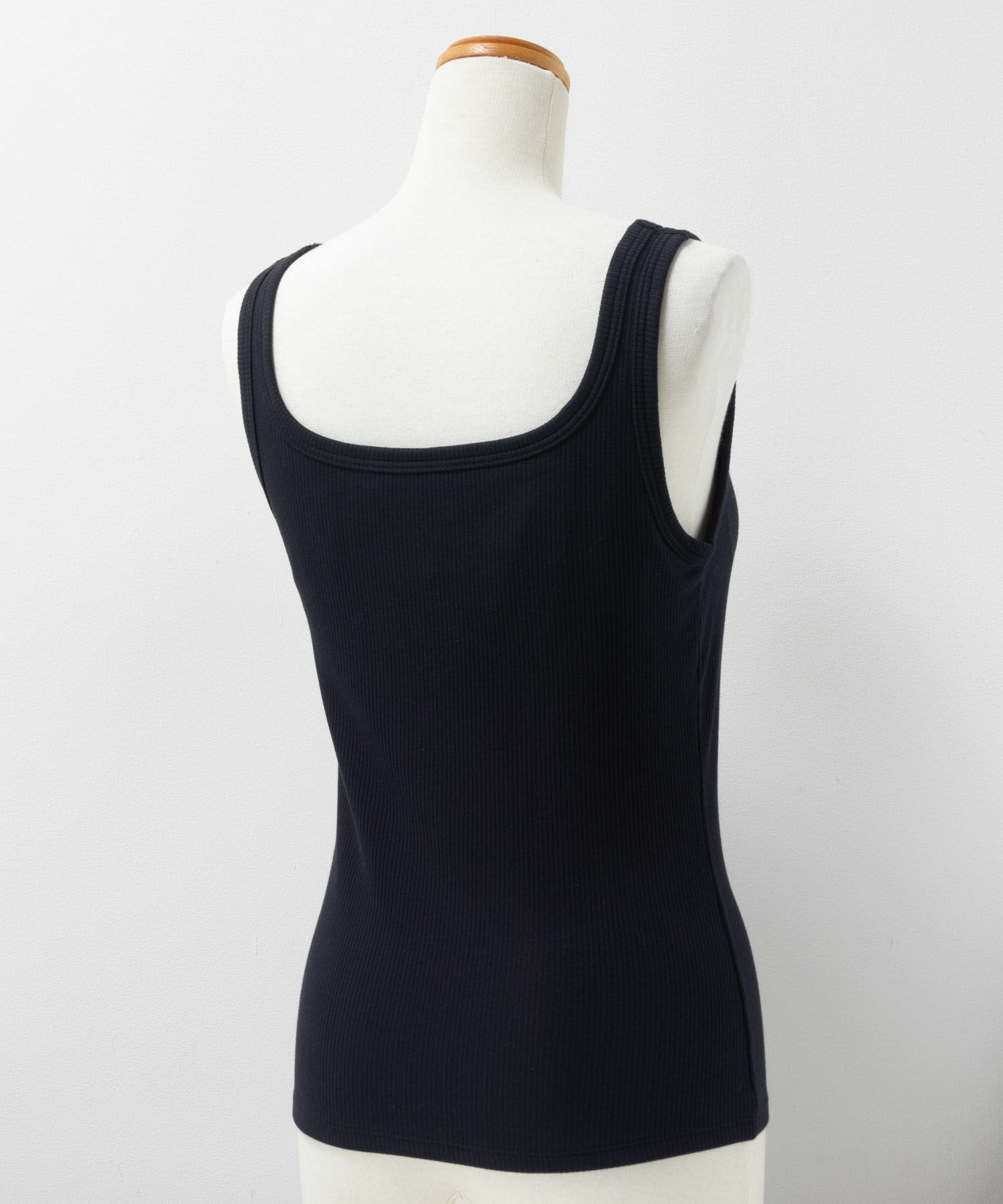 nAvy ハピ楽 カップ付きリブスクエアタンクトップ レディース