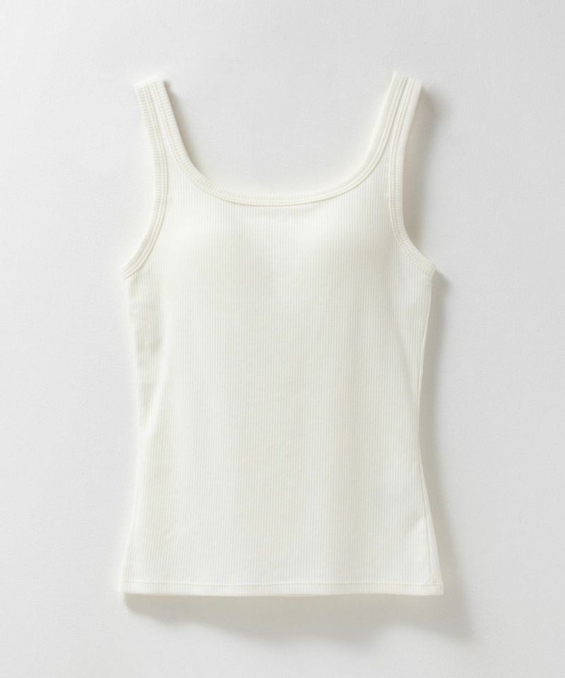 nAvy ハピ楽 カップ付きリブスクエアタンクトップ レディース商品画像-27