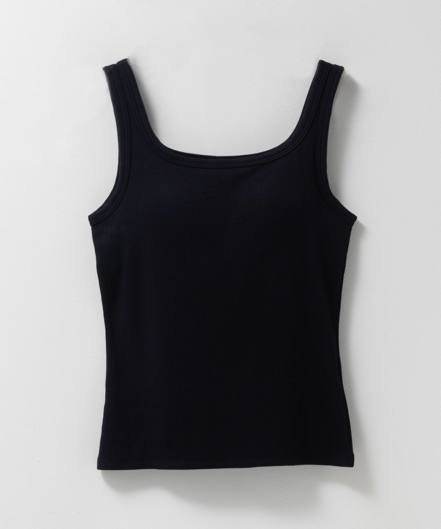 nAvy ハピ楽 カップ付きリブスクエアタンクトップ レディース