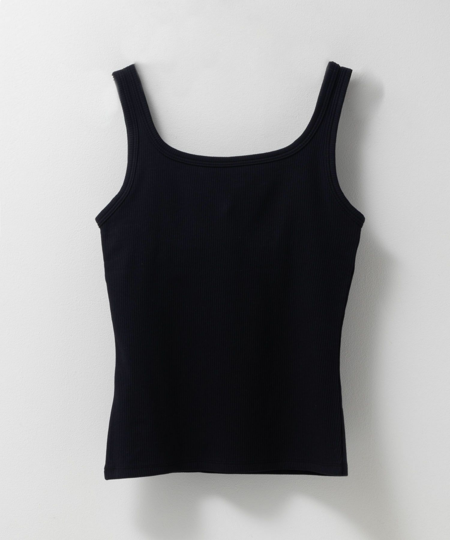 nAvy ハピ楽 カップ付きリブスクエアタンクトップ レディース