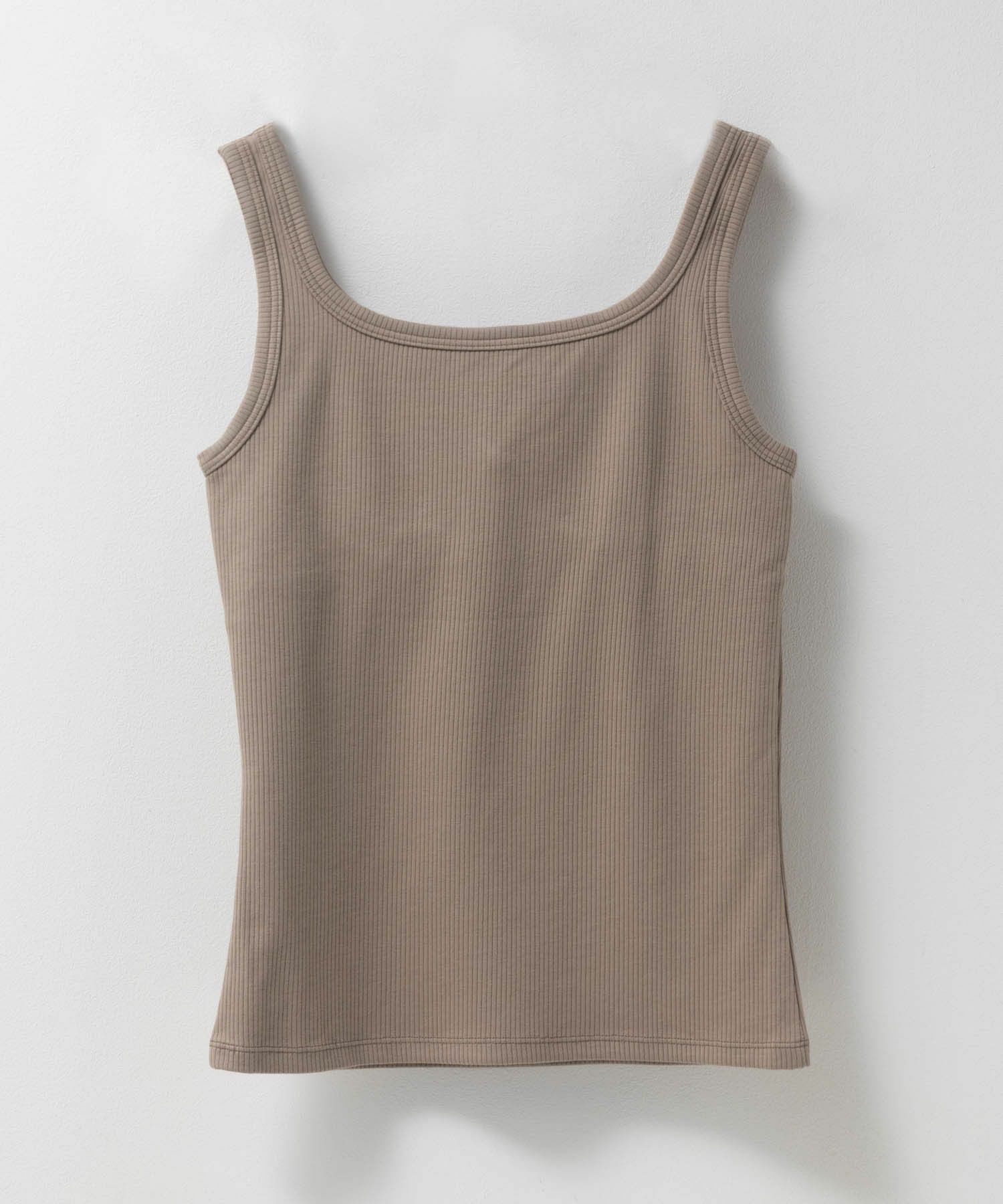 nAvy ハピ楽 カップ付きリブスクエアタンクトップ レディース