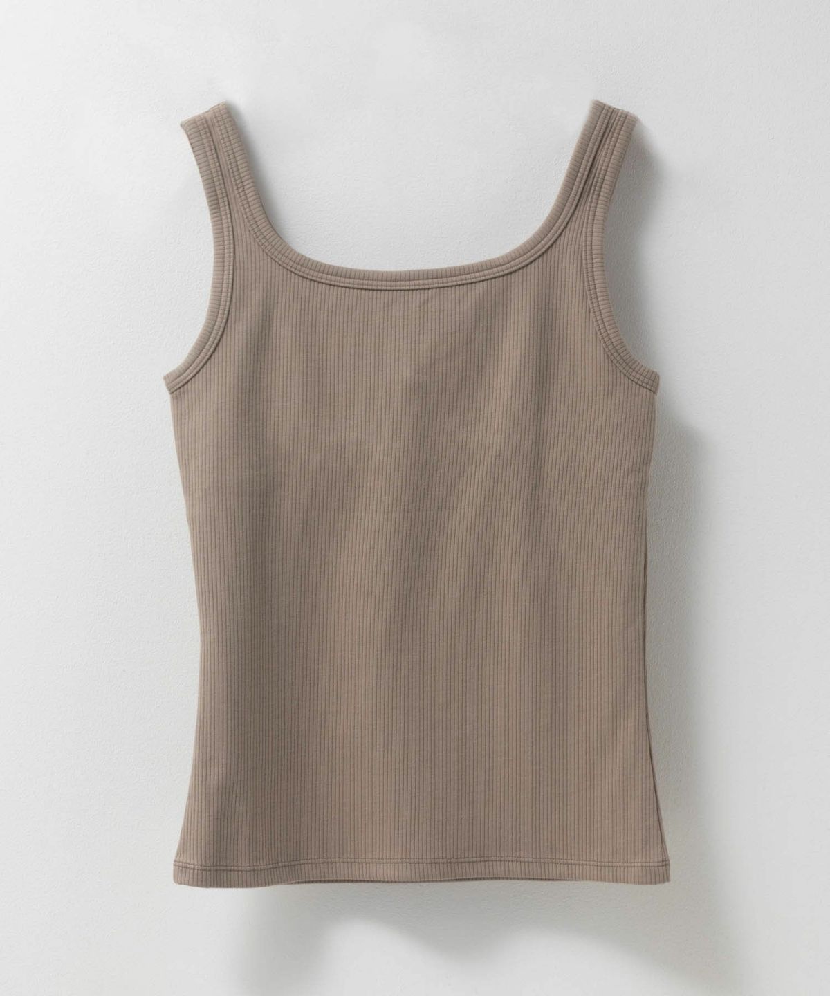 nAvy ハピ楽 カップ付きリブスクエアタンクトップ レディース