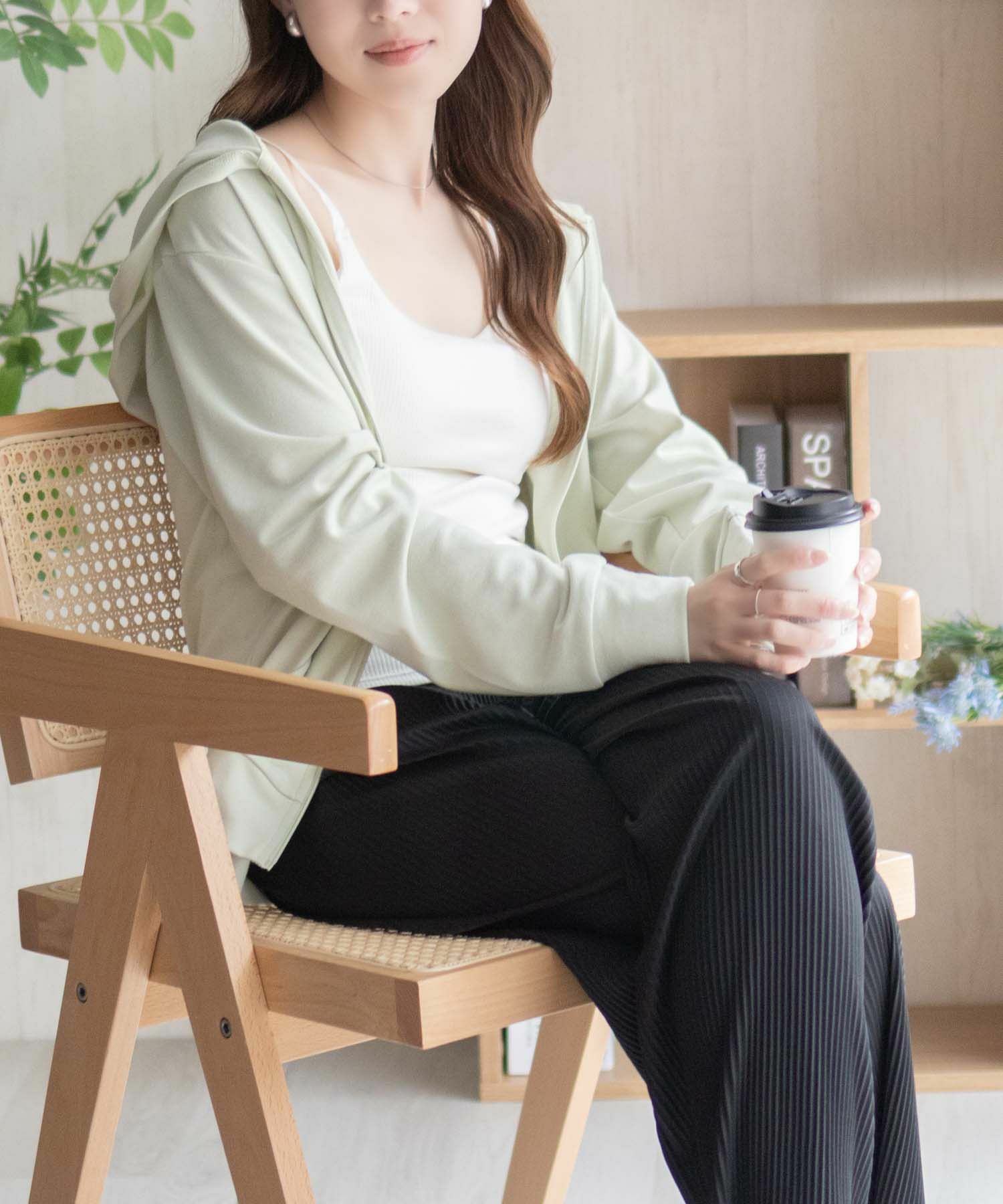 nAvy ハピ楽 カップ付きリブキャミソール レディース