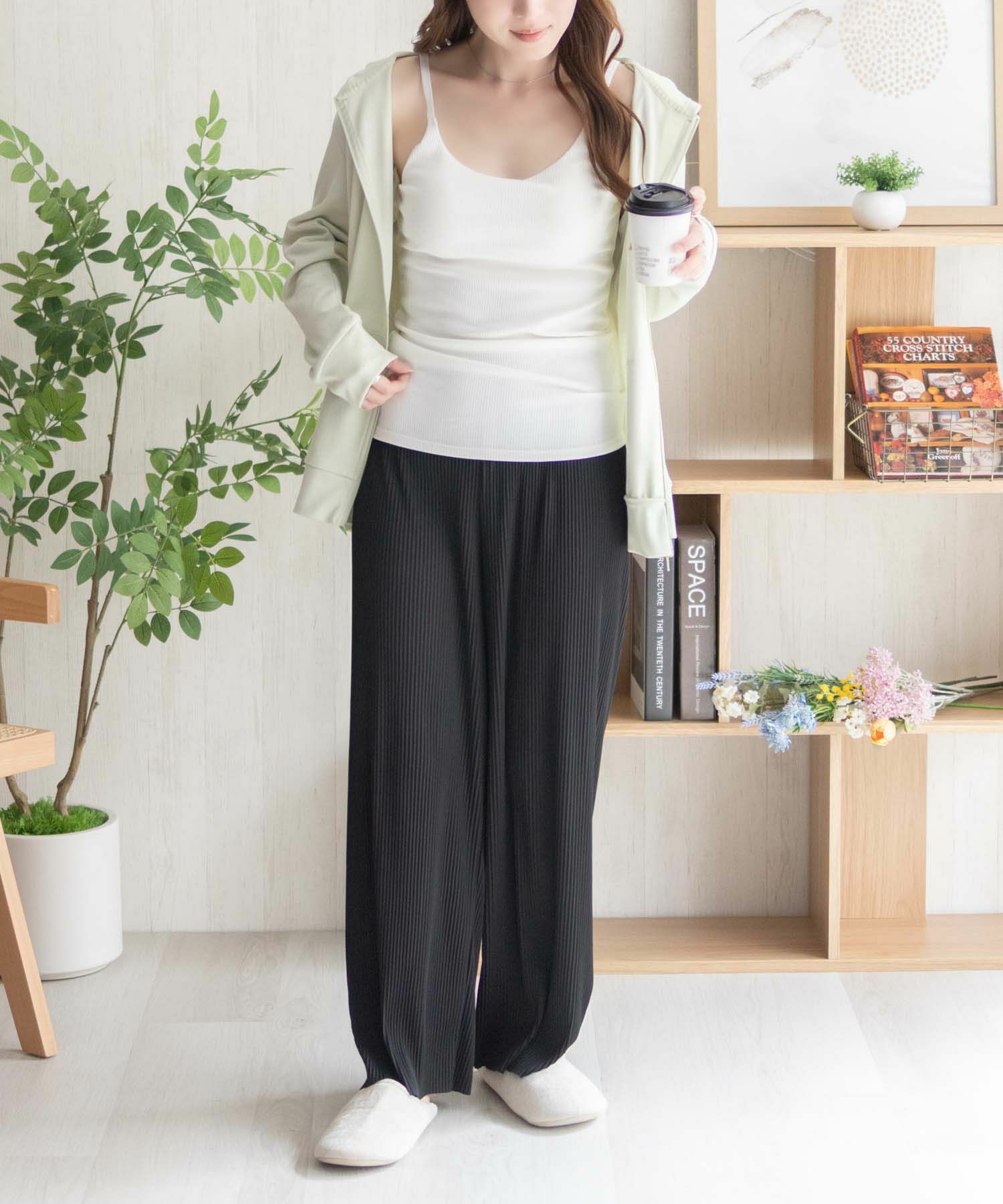 nAvy ハピ楽 カップ付きリブキャミソール レディース商品サムネイル-10
