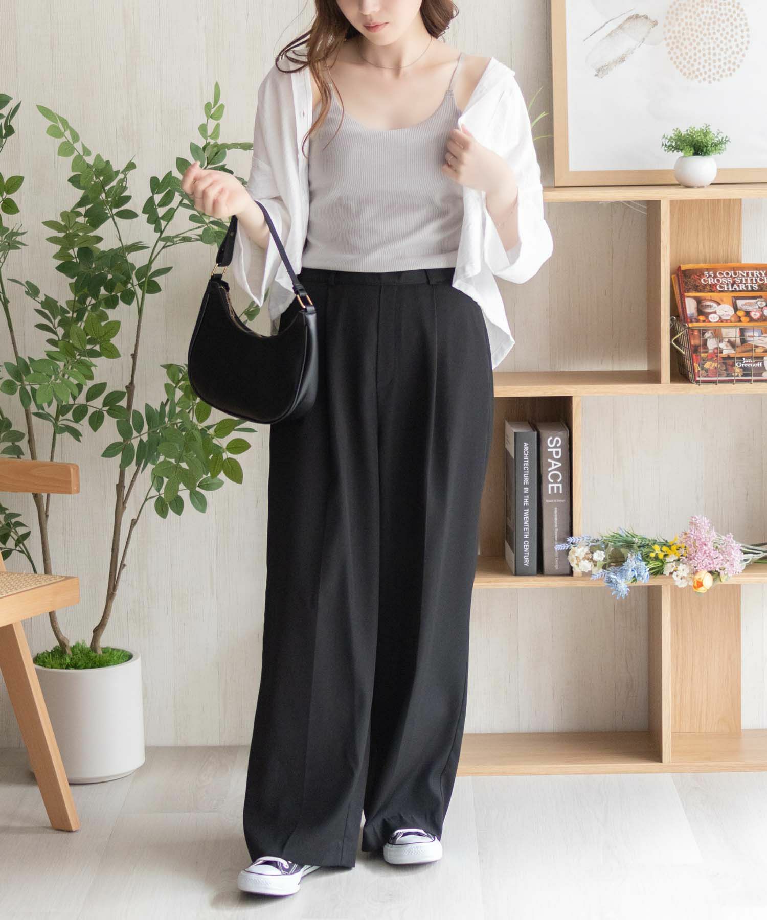 nAvy ハピ楽 カップ付きリブキャミソール レディース商品画像-20