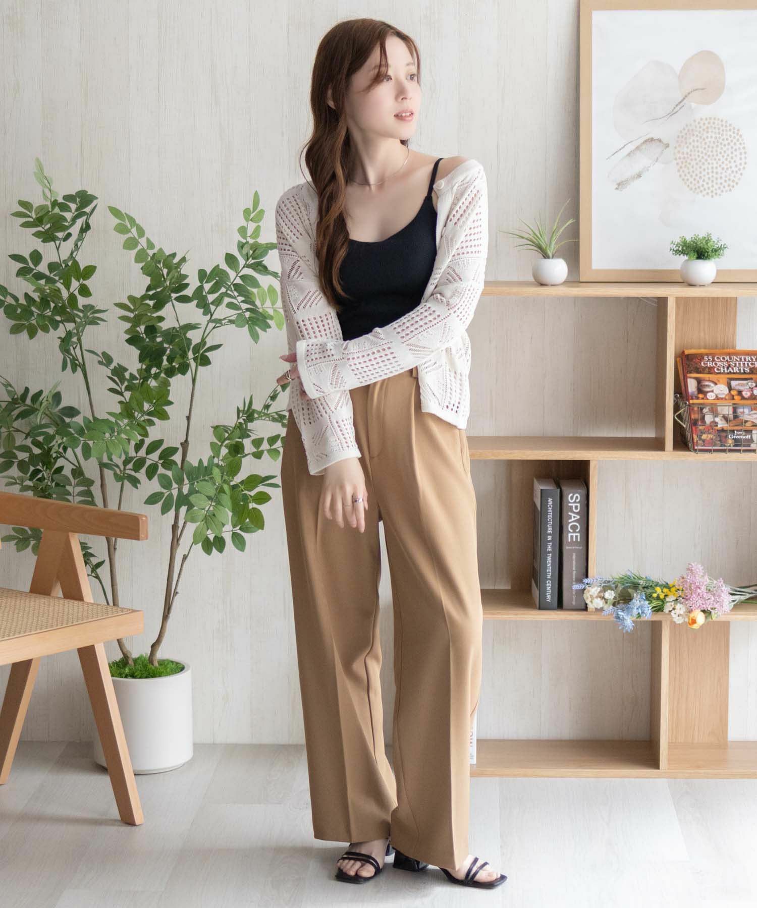 nAvy ハピ楽 カップ付きリブキャミソール レディース商品画像-36