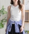 nAvy ハピ楽 カップ付きリブアメスリタンクトップ レディース