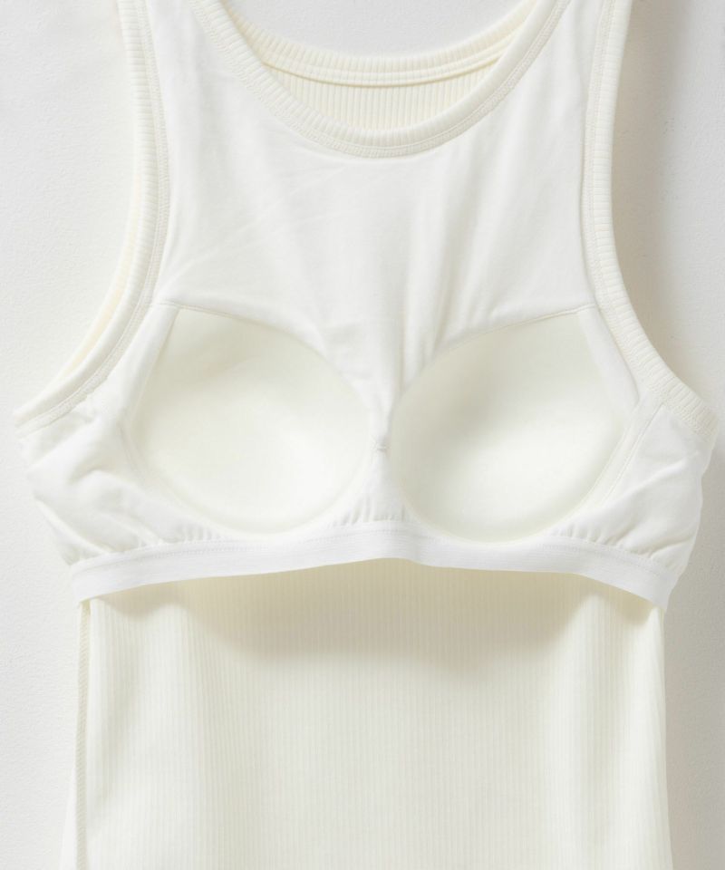 nAvy ハピ楽 カップ付きリブアメスリタンクトップ レディース商品画像-33