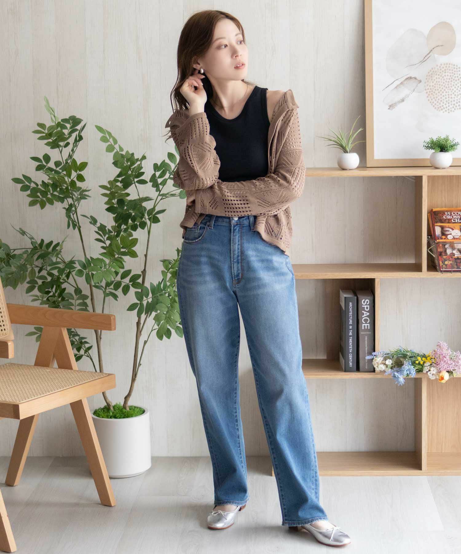 nAvy ハピ楽 カップ付きリブアメスリタンクトップ レディース
