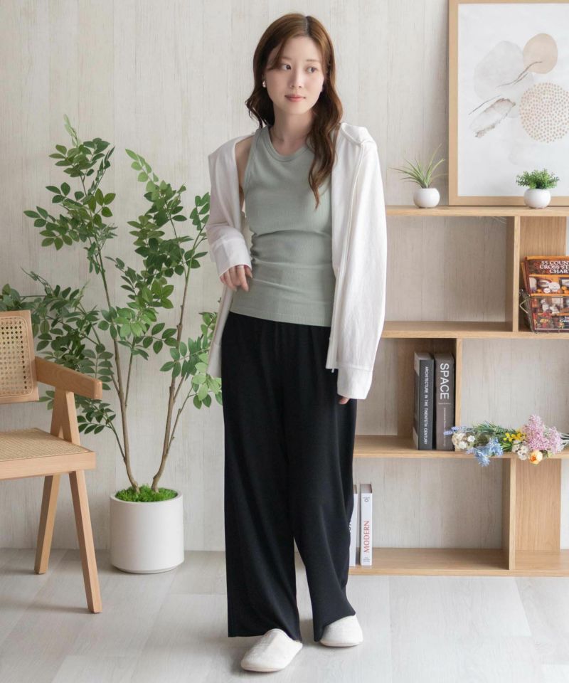 nAvy ハピ楽 カップ付きリブアメスリタンクトップ レディース商品画像-37