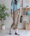nAvy SARARI 裾シャーリング7分丈パンツ レディース商品サムネイル-6