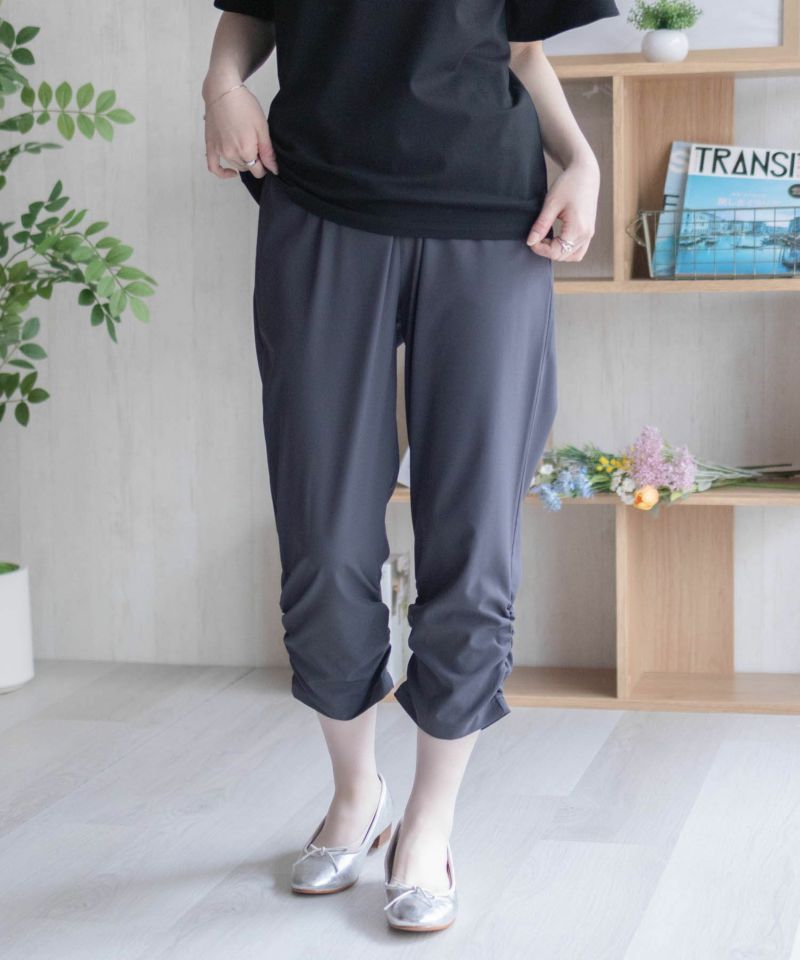 nAvy SARARI  裾シャーリング7分丈パンツ レディース商品画像-11