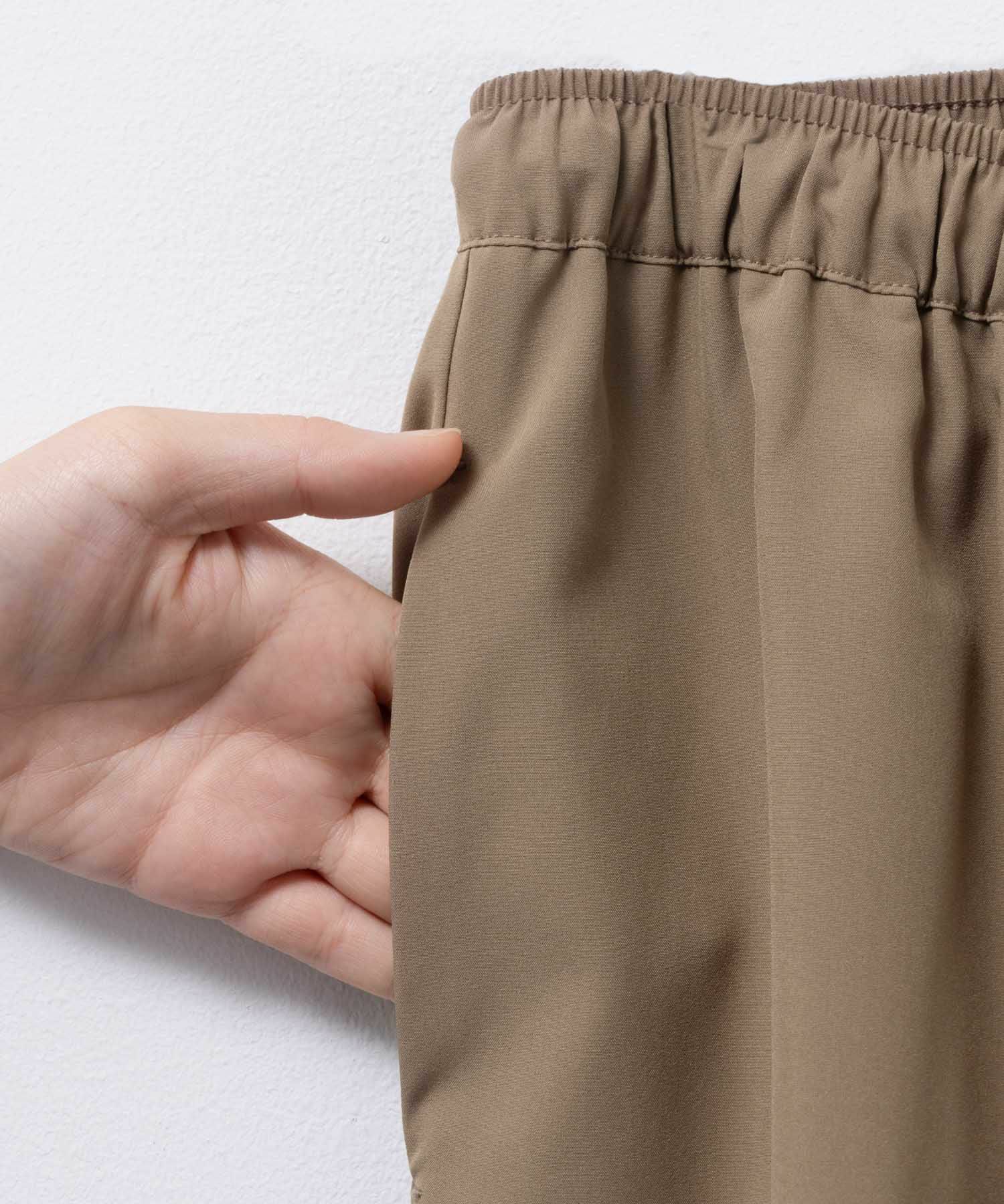 nAvy SARARI 裾シャーリング7分丈パンツ レディース