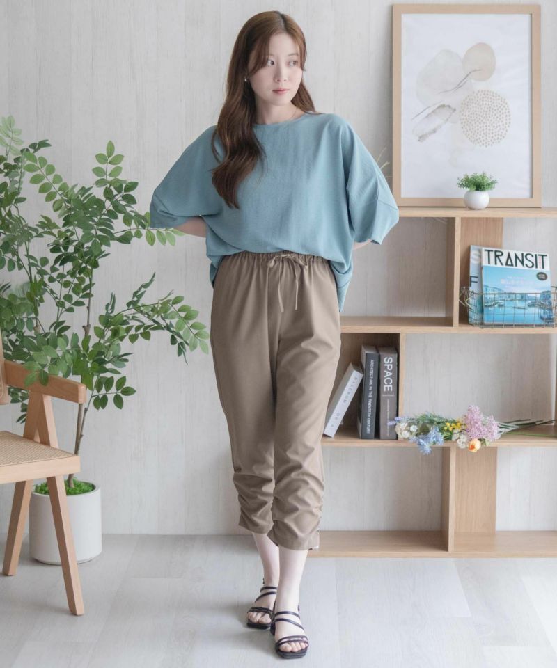 nAvy SARARI 裾シャーリング7分丈パンツ レディース商品画像-31