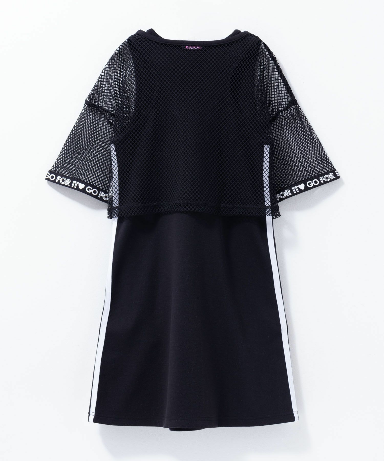 RICH MIX  ポンチ素材 メッシュアンサンブルワンピース キッズ商品サムネイル-2