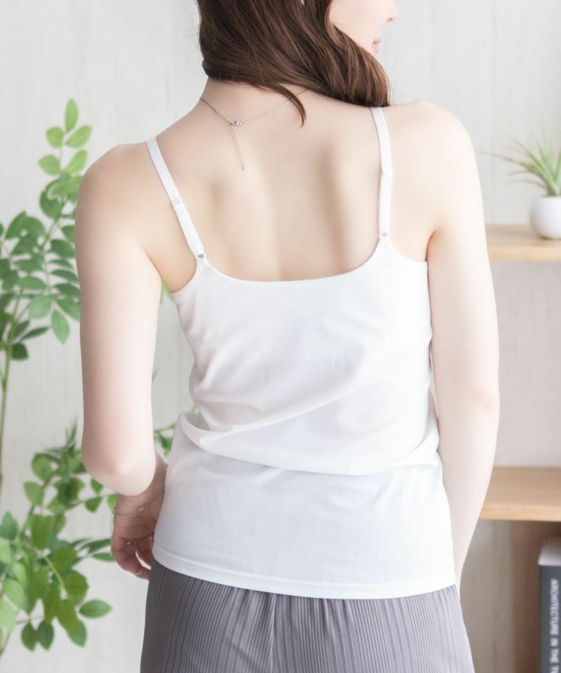nAvy ハピ楽 カップ付きナイロンベア天スクエアキャミソール レディース商品画像-10