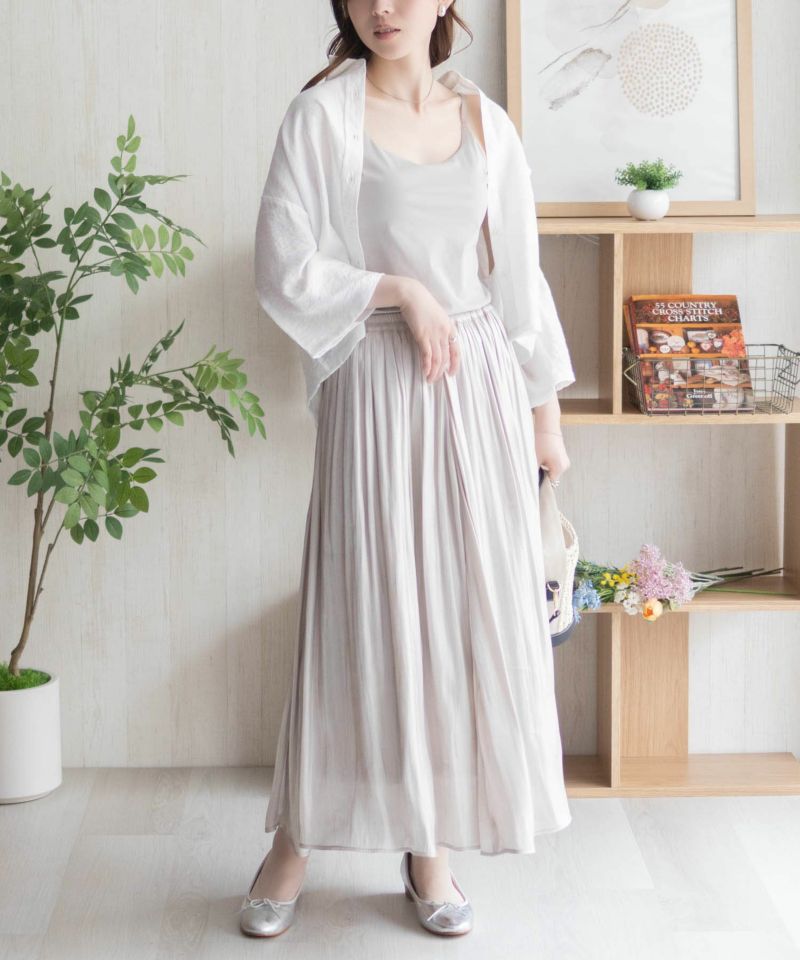 nAvy  ハピ楽 カップ付きナイロンベア天スクエアキャミソール レディース商品画像-23