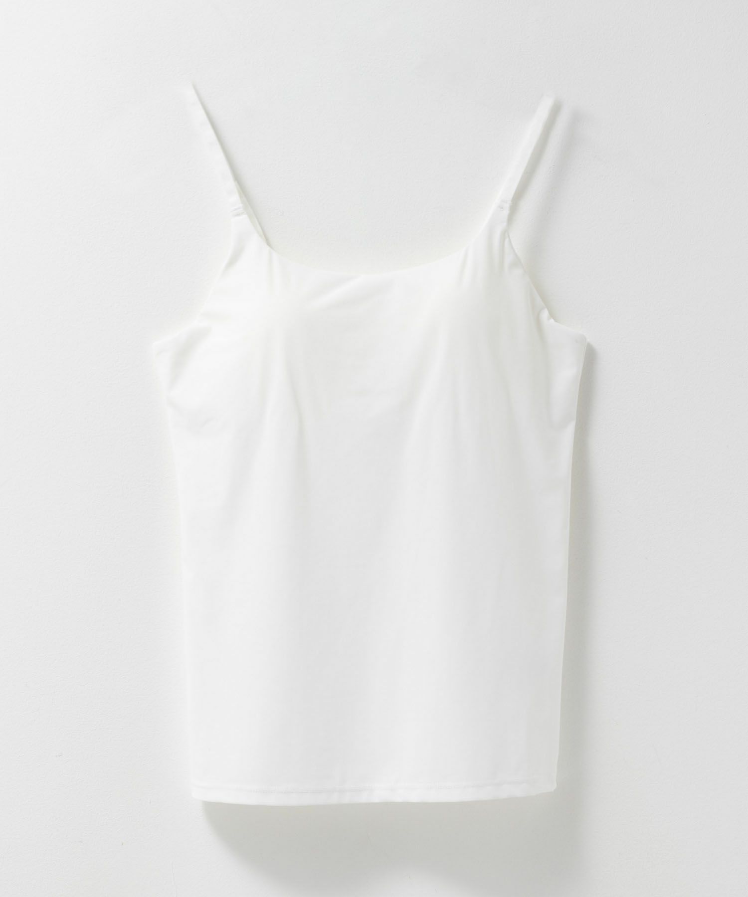 nAvy ハピ楽 カップ付きナイロンベア天スクエアキャミソール レディース