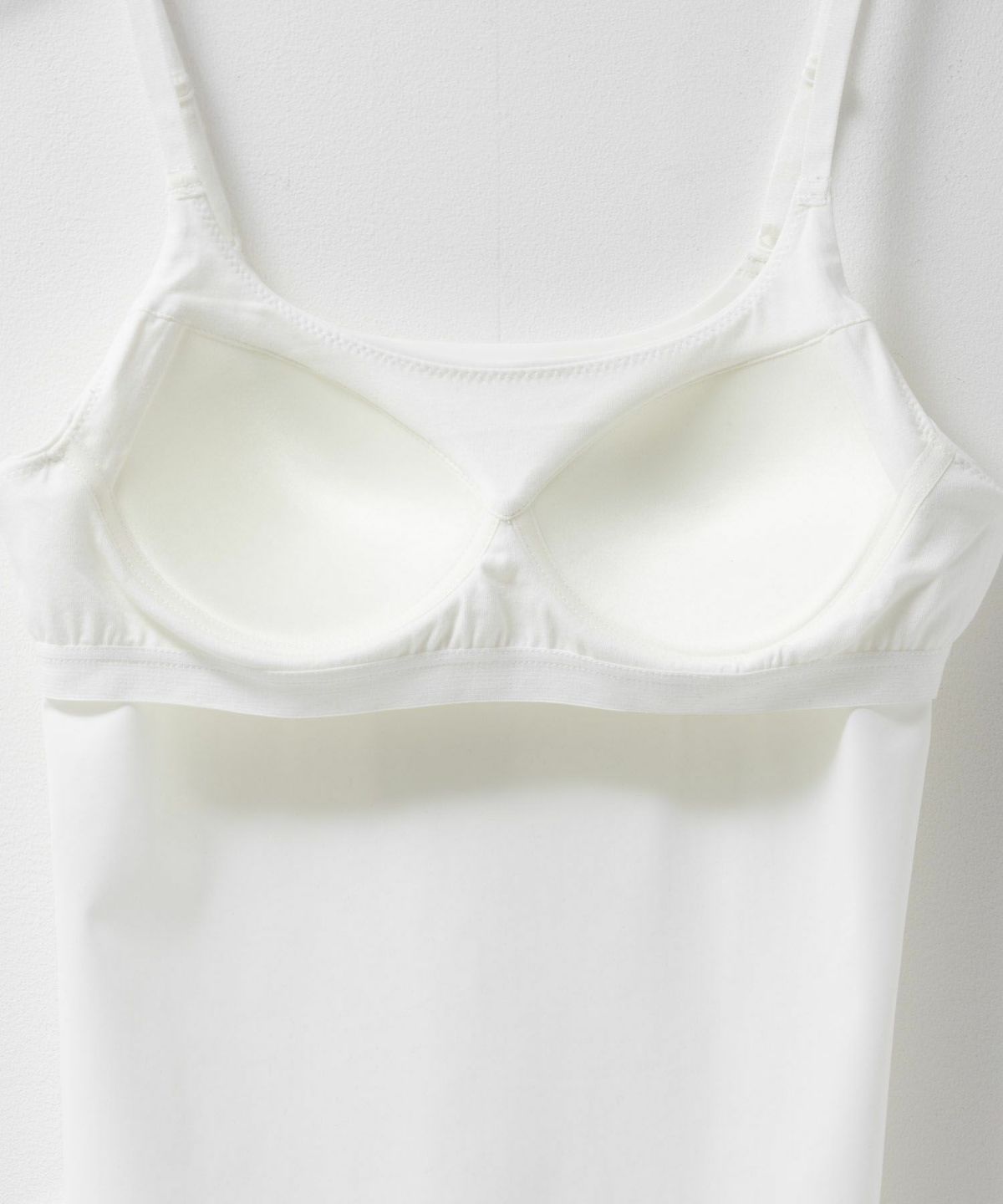 nAvy ハピ楽 カップ付きナイロンベア天スクエアキャミソール レディース