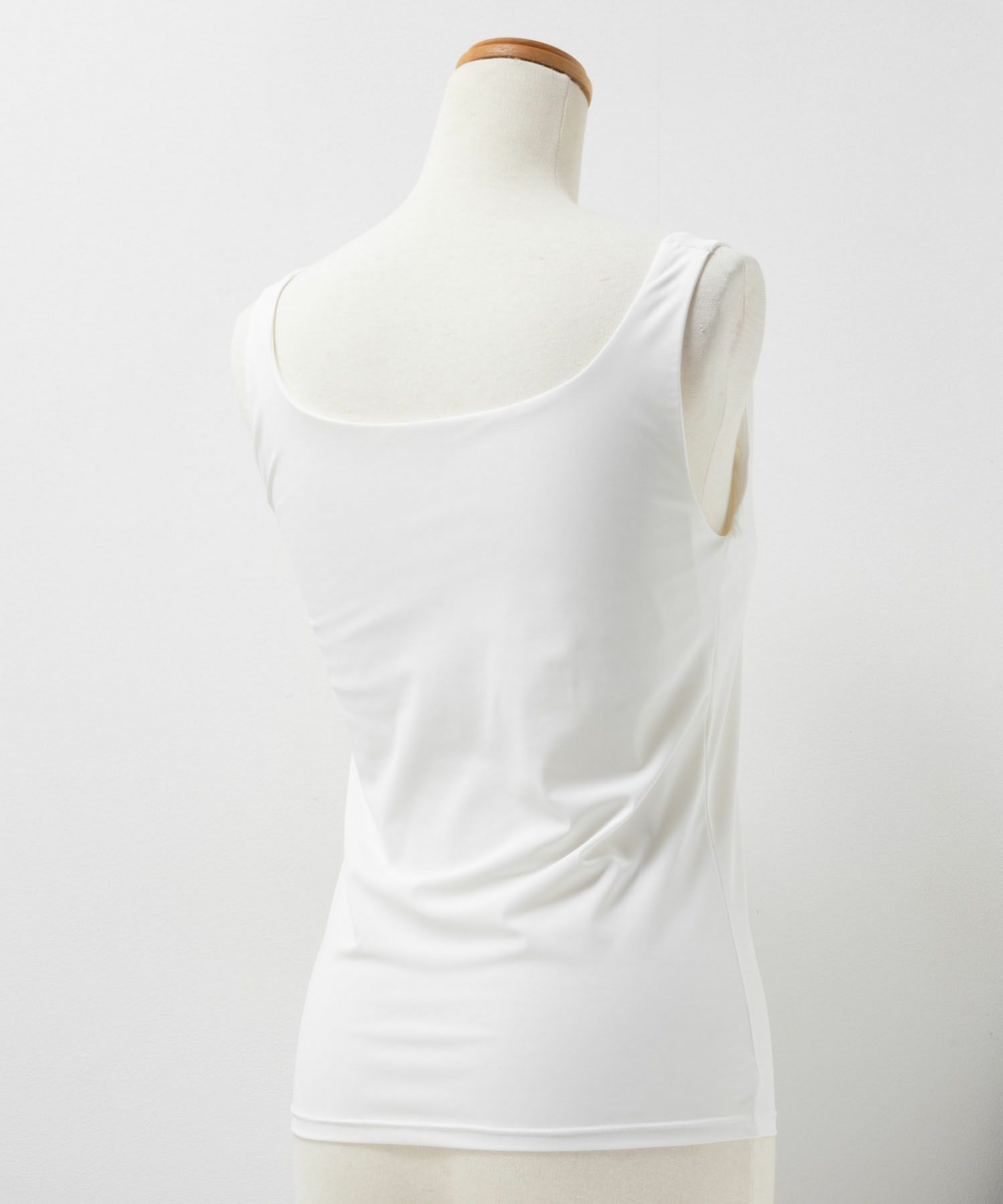 nAvy  ハピ楽 カップ付きナイロンベア天スクエアタンクトップ レディース商品画像-22