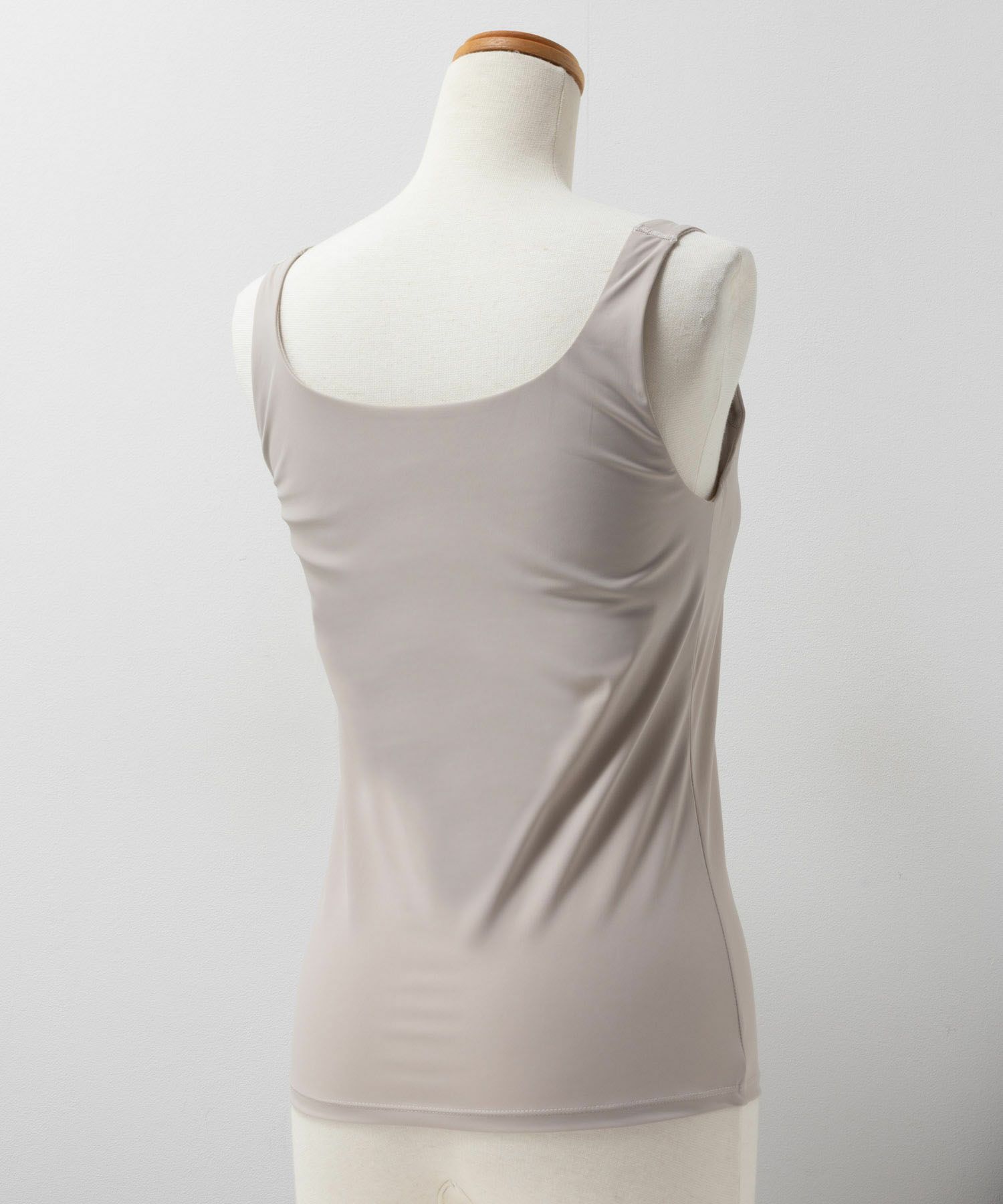 nAvy ハピ楽 カップ付きナイロンベア天スクエアタンクトップ レディース