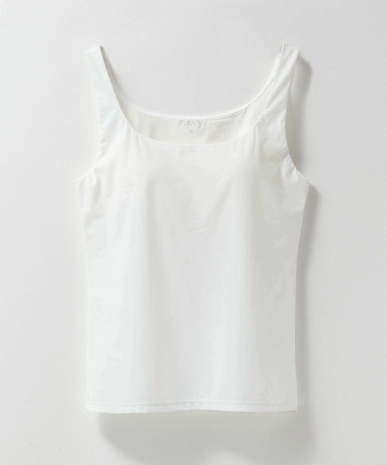 nAvy ハピ楽 カップ付きナイロンベア天スクエアタンクトップ レディース