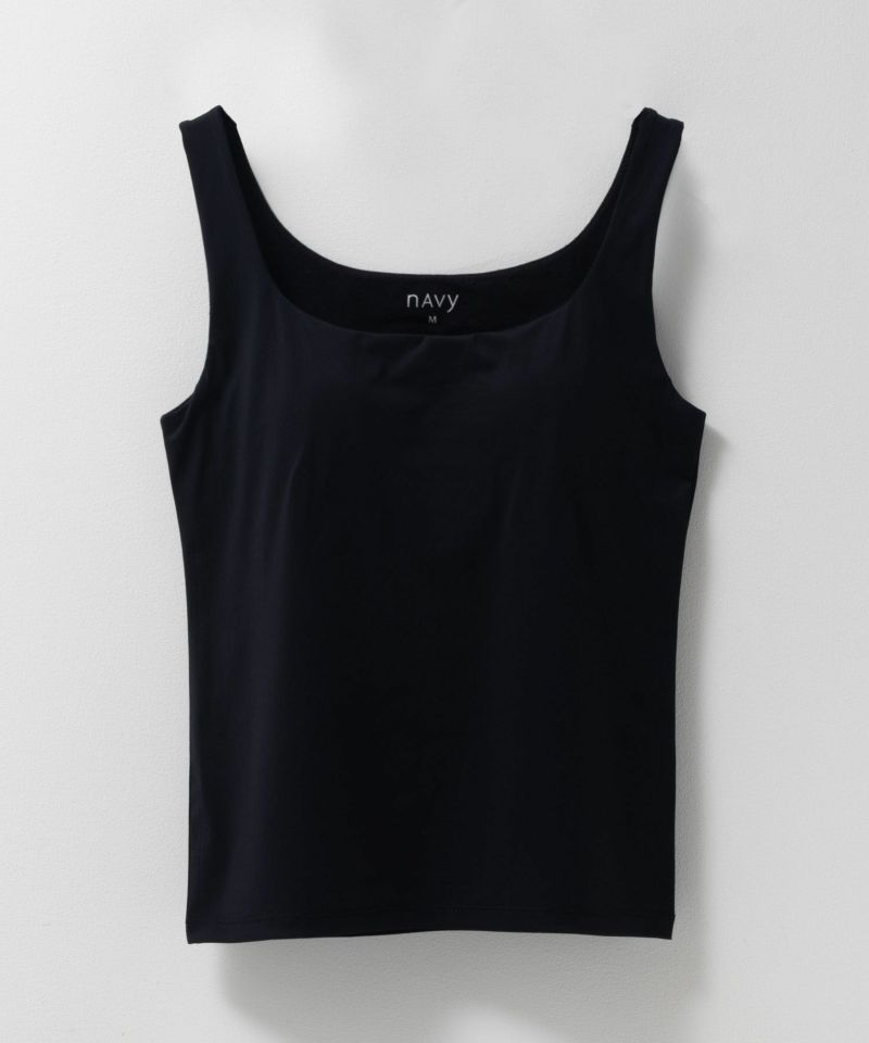 nAvy  ハピ楽 カップ付きナイロンベア天スクエアタンクトップ レディース商品画像-29