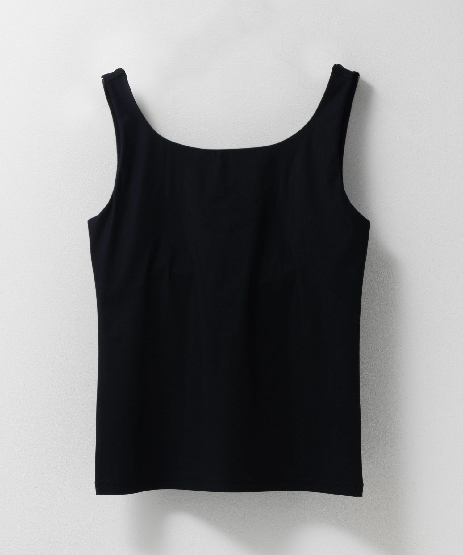 nAvy ハピ楽 カップ付きナイロンベア天スクエアタンクトップ レディース