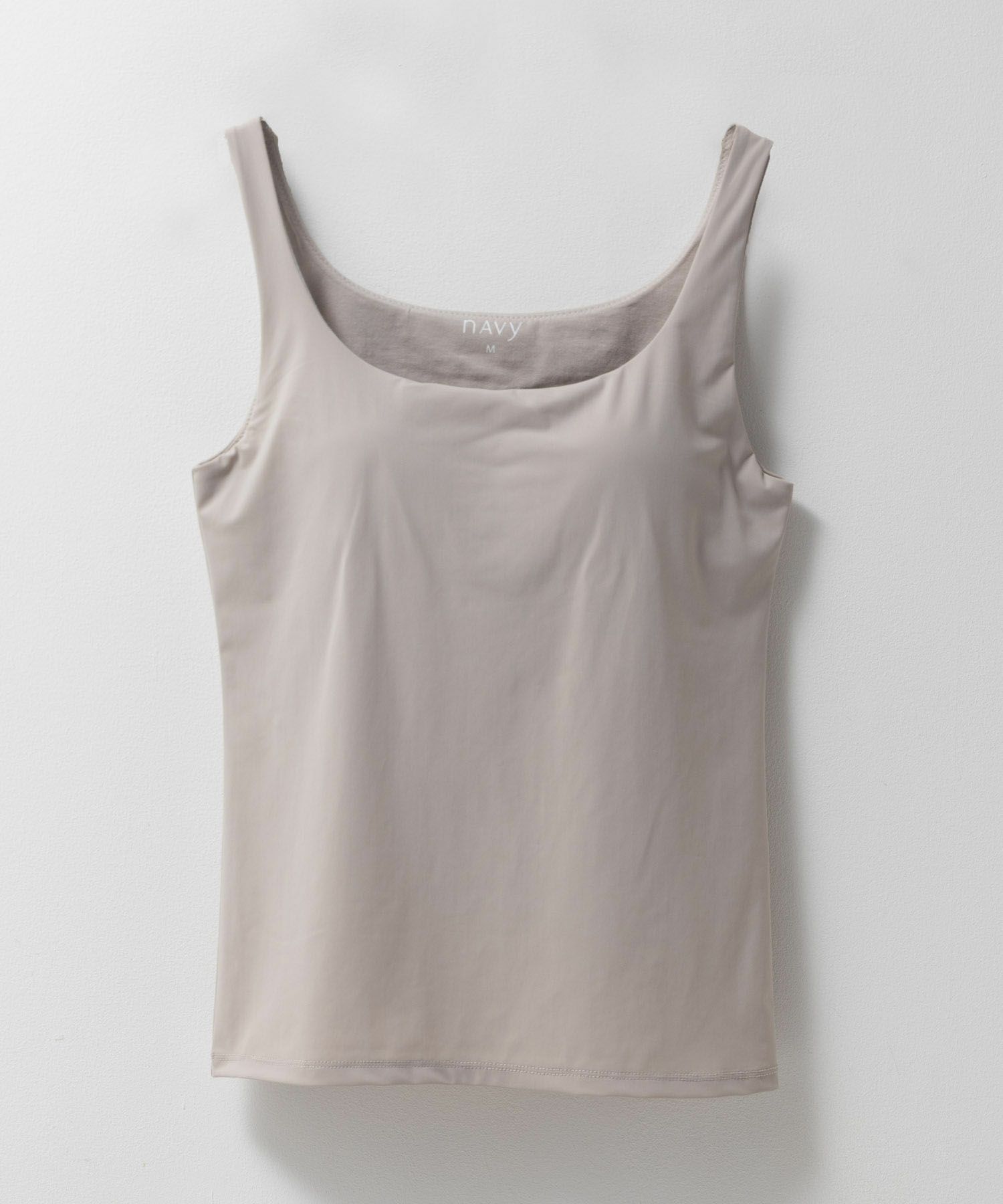 nAvy ハピ楽 カップ付きナイロンベア天スクエアタンクトップ レディース