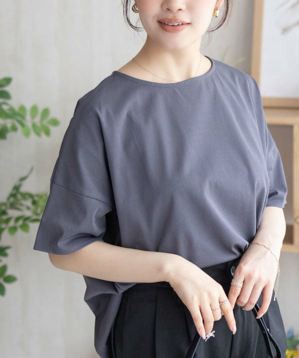 nAvy SARARI 切替ワイドプルオーバー レディース