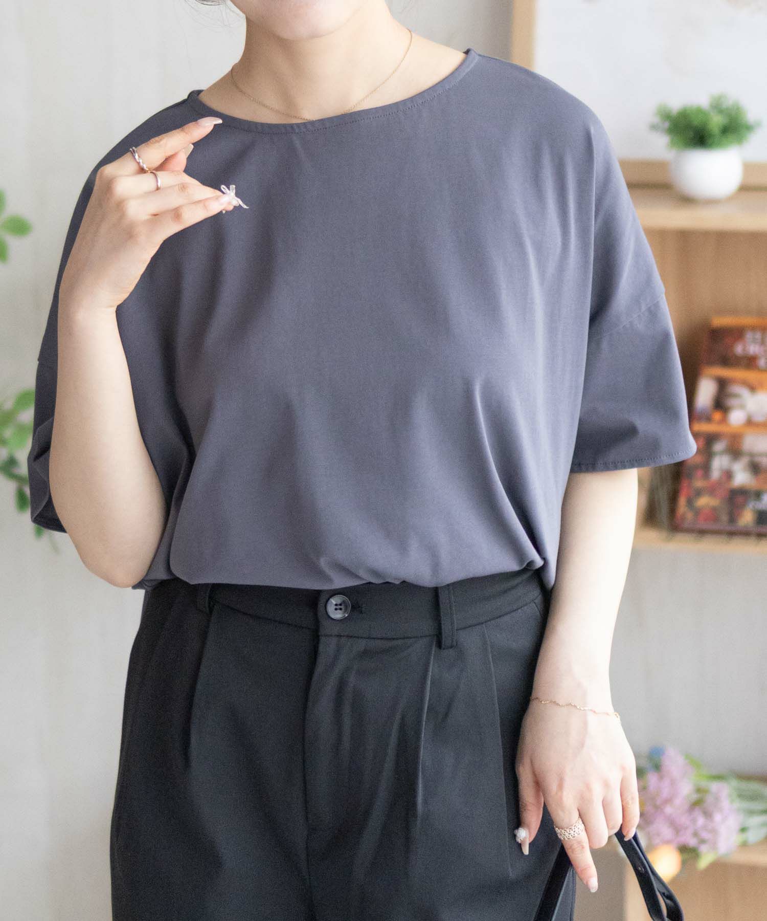 nAvy SARARI 切替ワイドプルオーバー レディース