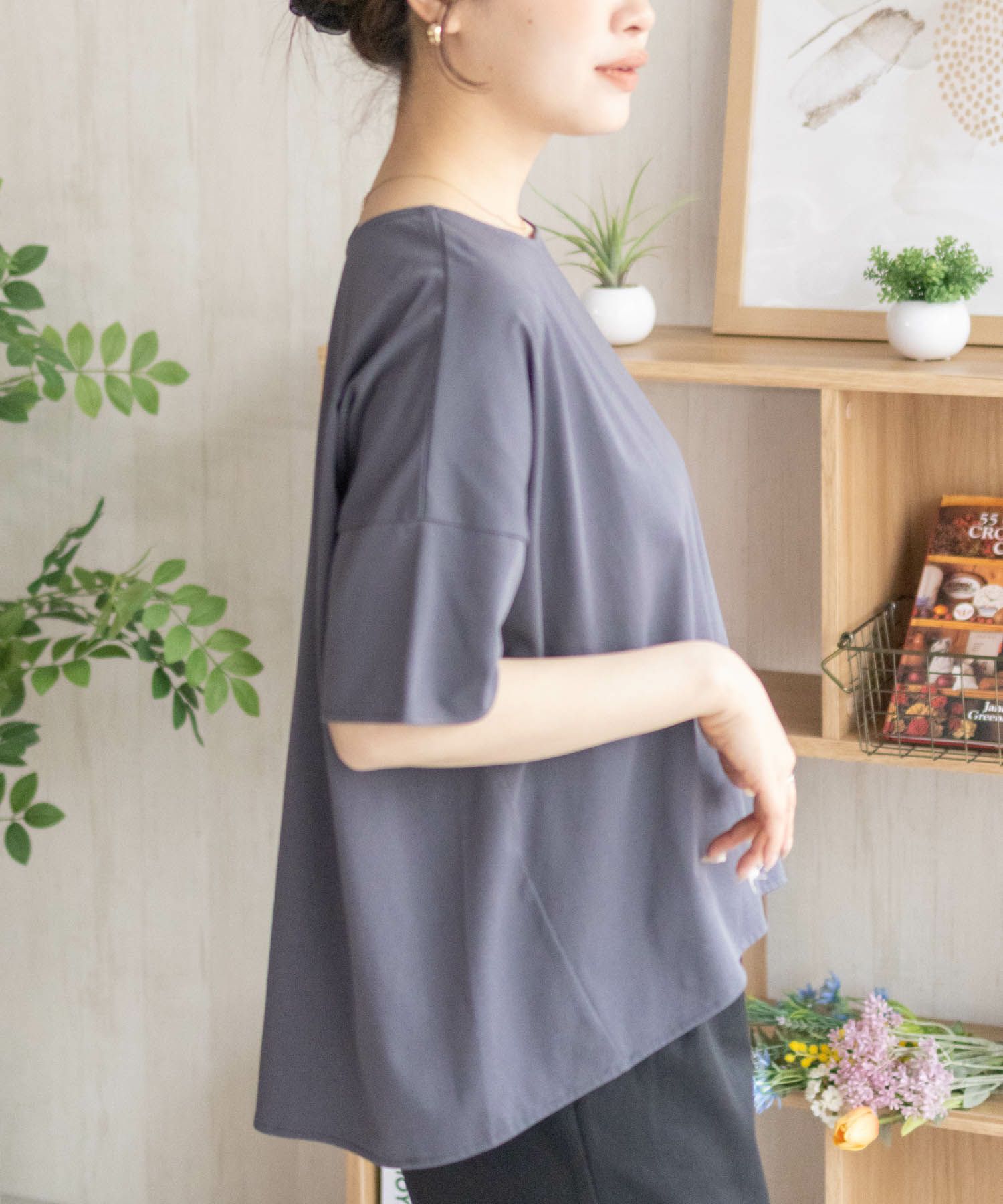 nAvy SARARI 切替ワイドプルオーバー レディース