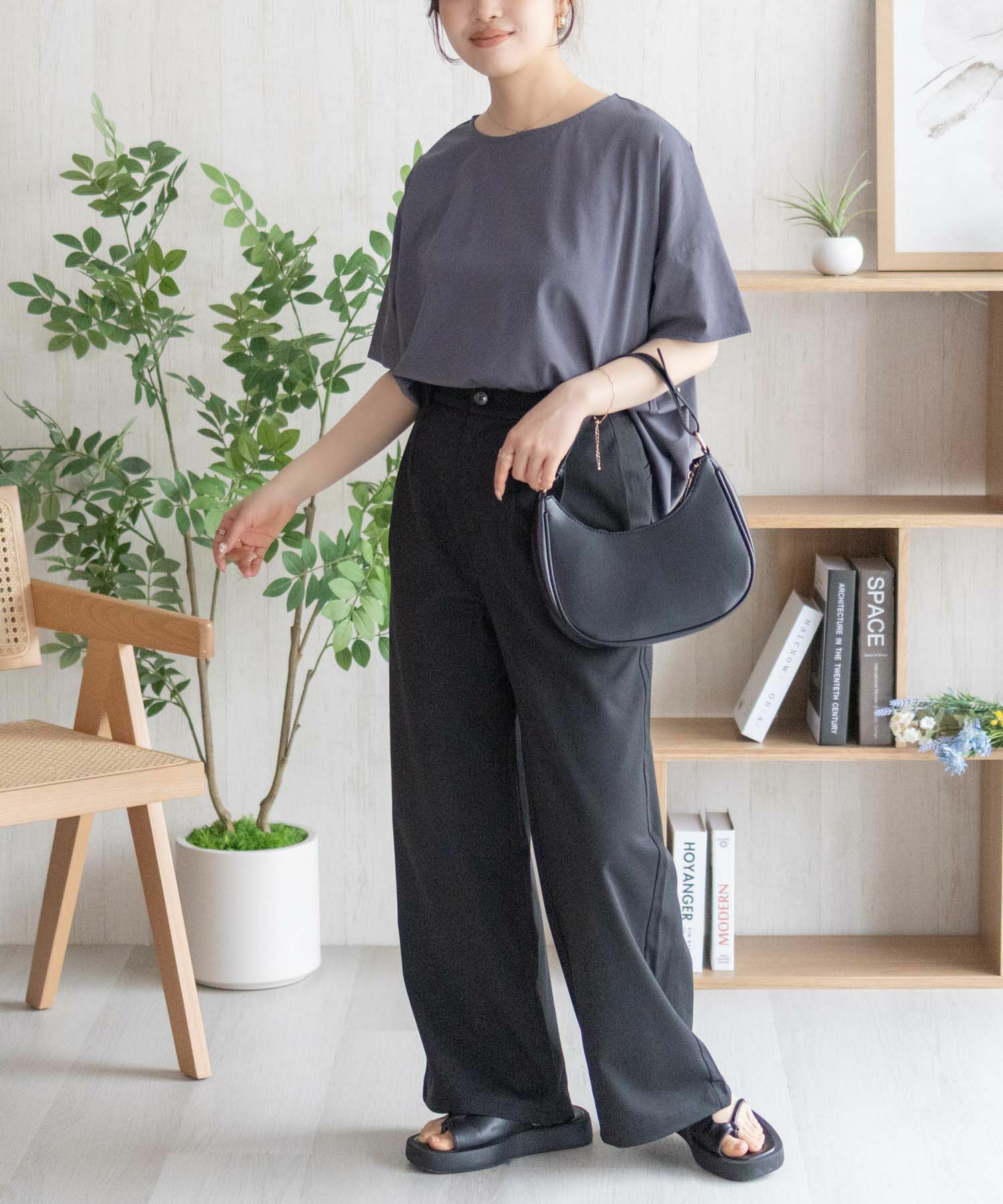 nAvy SARARI 切替ワイドプルオーバー レディース